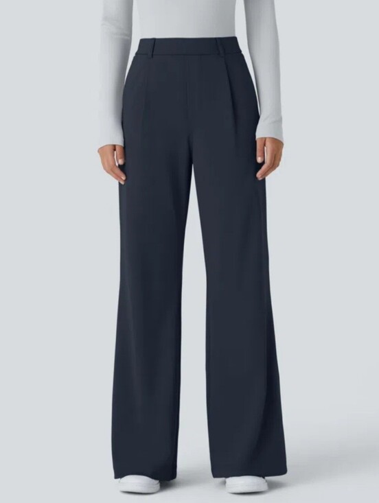 HALARA Pants - Halara Flex DayStretch High Waisted Pocket Flare Pants Midnight Blue Large